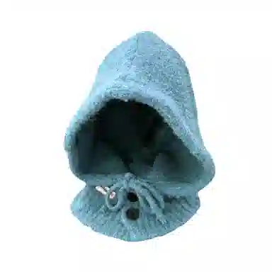 北极绒 韩版巴拉克拉法帽秋冬一体加厚保暖针织护耳帽时尚百搭款 羊毛混纺 斗篷帽 女款