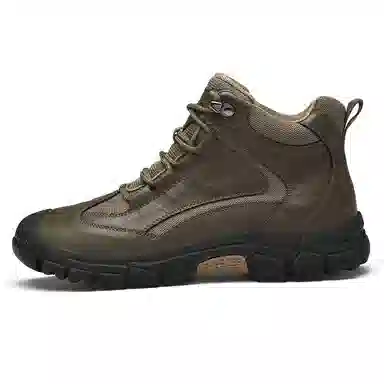 公牛氏邸 牛皮革 保暖耐磨 厚底防滑 工装休闲 中筒 户外靴