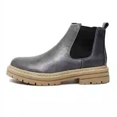 公牛魅力 厚底显高软底舒适 切尔西靴 男款