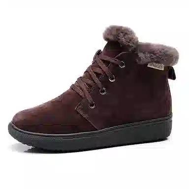 果洛菲 牛反绒 加绒保暖 防滑 雪地靴 女款