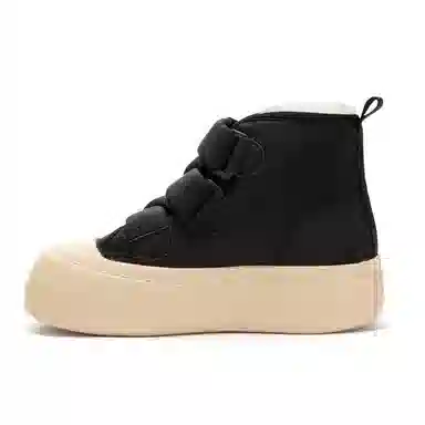 尊儿 合成革 时尚休闲 短中筒 雪地靴 男女同款