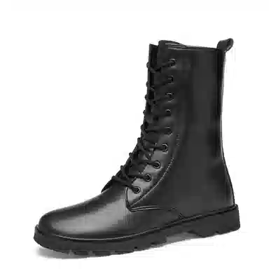 公牛氏邸 牛皮 百搭舒适 复古时尚潮流 短靴 男女同款 黑色