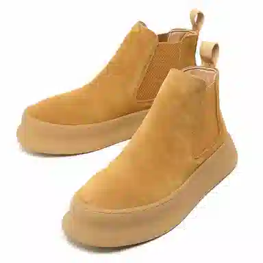 季季駺品 超纤皮 时尚百搭 舒适 短筒 切尔西靴 男款