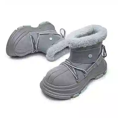 铭意途 牛反绒 保暖 简约耐看日常百搭 短筒 雪地靴 男女同款