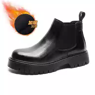 超纤皮 英伦风时尚简约通勤百搭款 短筒 经典切尔西靴 男款