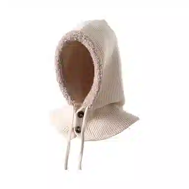 浪莎 冬季女巴拉克拉法帽韩系百搭包头帽围脖一体帽骑车东北防寒保暖护颈护耳帽毛线针织帽 加厚 帽子 女款