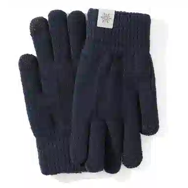 俞兆林 加厚保暖开车 户外骑行电动车防风防寒简约百搭加绒针织可触屏 锦纶 绒线手套 男款