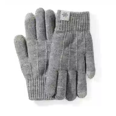 俞兆林 加厚保暖开车 户外骑行电动车防风防寒简约百搭加绒针织可触屏 锦纶 绒线手套 男款