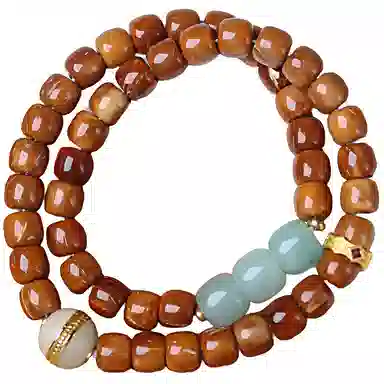 書卓 搭配 汉堡珠 轻奢精致 念珠  新中式百搭文玩饰品 平安喜乐 库克 手串 男女同款情侣款