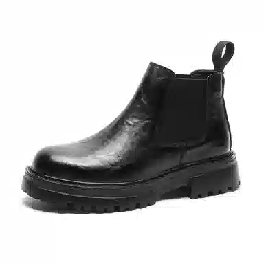 威世米邦 超纤皮 厚底百搭时尚中帮马丁英伦风户外 短筒 切尔西靴 中跟 男款