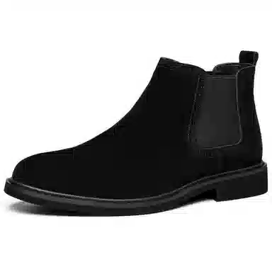 法派 头层牛皮 英伦 加绒舒适 百搭防滑 时尚耐磨 中筒 切尔西靴 男款