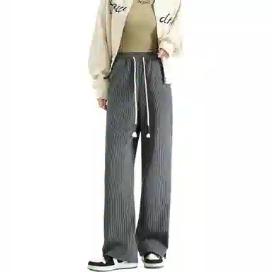 法文箱子 宽松中腰简约休闲裤 女款