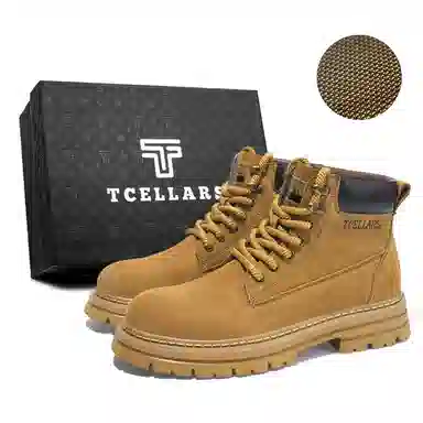 TCELLARS Classic Lace-Up Boots Maple Yellow