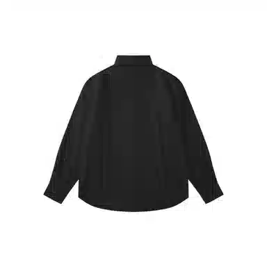 我是大卫 纯色条纹高级感宽松百搭大口袋设计氛围感长袖衬衫 男女同款