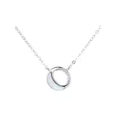 中国珠宝 白月光锁骨链 星辰会陨落  轨道会迁移  或许再也见不到你我会记得  你的光芒温暖过我的眼睛 足银 项链 女款