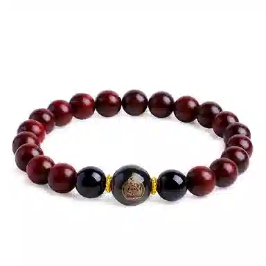 木盛缘 本命年转运十二生肖八大守护神招财纳福财源滚滚诸事顺遂有钱花 小叶紫檀 手串 男女同款情侣款