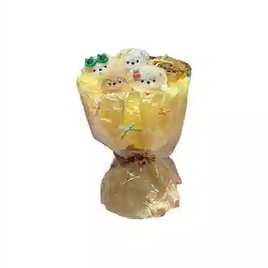 纯兔鼠  创意扭扭棒超可爱小狗玩偶花束 情侣闺蜜朋友生日礼 玩偶周边