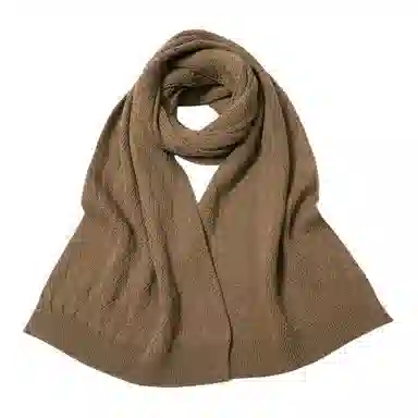 红豆 保暖加厚时尚简约 羊毛 绒线围巾 女款