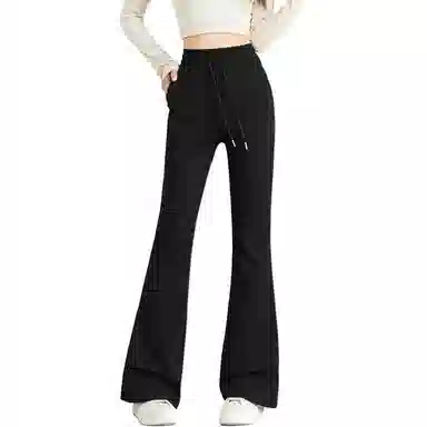 法文箱子 修身通勤简约休闲裤 女款 黑色