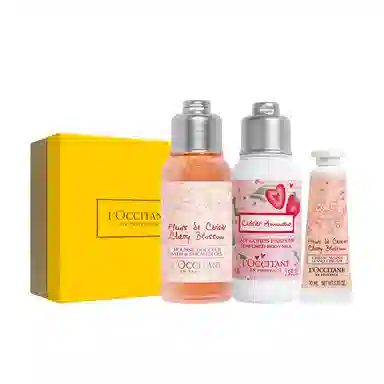 欧舒丹 樱花沐浴+润肤身体乳 旅行装 保湿补水 清洁