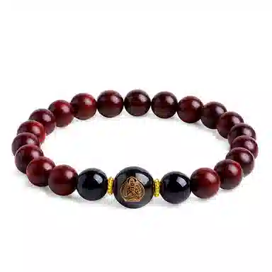 木盛缘 本命年转运十二生肖八大守护神招财纳福财源滚滚诸事顺遂有钱花 小叶紫檀 手串 男女同款情侣款