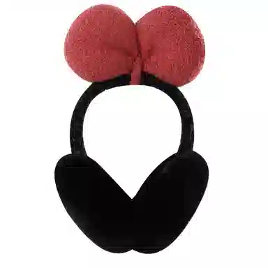 俞兆林 可爱蝴蝶结毛茸耳包 秋冬季护耳暖骑行防风保暖耳套耳捂子 毛绒 耳罩 女款