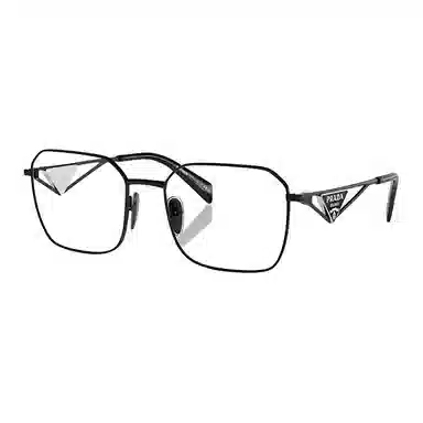 Prada Logo Irregular Optical Frame Black