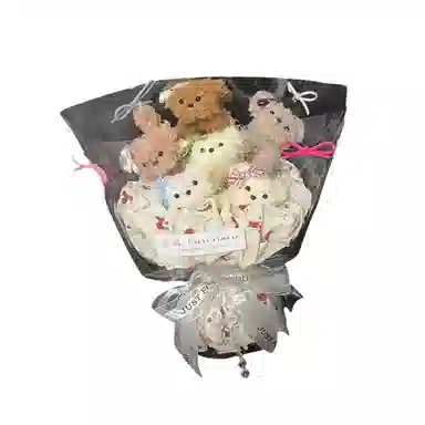 纯兔鼠  创意扭扭棒超可爱小狗玩偶花束 情侣闺蜜朋友生日礼 玩偶周边