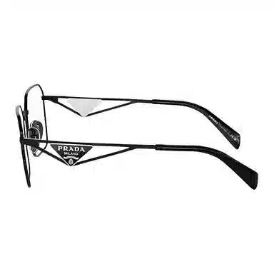 Prada Logo Irregular Optical Frame Black