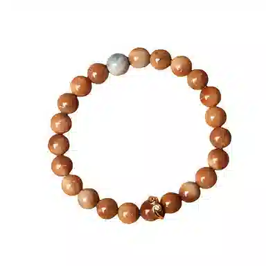 書卓 楼兰戈壁色 顶级妖飘花 搭配阿拉善彩玉 新中式饰品念珠 平安福#好运 库克 手串 男女同款情侣款