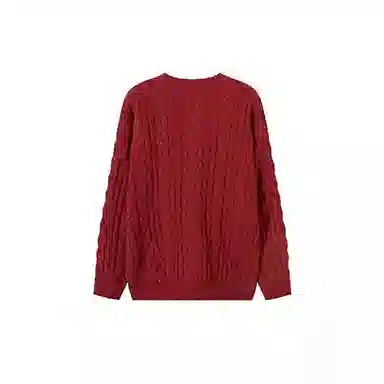 涂诗菲 宽松连帽套头彩点针织衫 女款