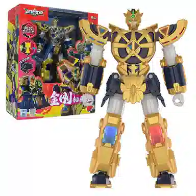 妙贝乐 超星龙骑 合体金刚机器人 变形玩具