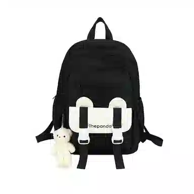 垣途者 日系简约书包韩版背包 尼龙 双肩包 常规 女款 白色/粉色/黑色/绿色/橘色