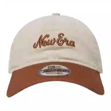 New Era Letter Logo Cotton Cap Off White