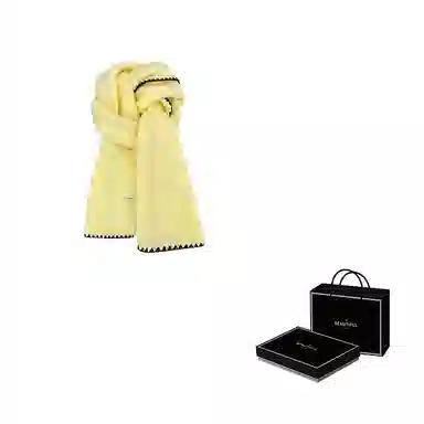 浪莎 超软糯锁边含羊毛围巾女生冬季纯色加厚保暖百搭韩系氛围感围脖护颈披肩 男女同款情侣款 礼盒装 绒线围巾 男女同款情侣款