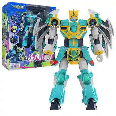 妙贝乐 超星龙骑 合体金刚机器人 变形玩具