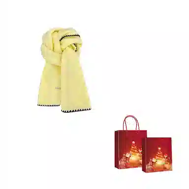 浪莎 超软糯锁边含羊毛围巾女生冬季纯色加厚保暖百搭韩系氛围感围脖护颈披肩 男女同款情侣款 礼盒装 绒线围巾 男女同款情侣款