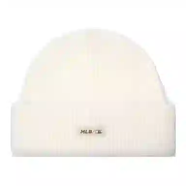 MLB Yankees Ribbed Knit Beanie White