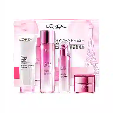 欧莱雅 葡萄籽 护肤套装 保湿修护 四件套