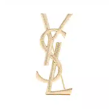 SAINT LAURENT Cassandre Brooch Gold