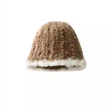 山一丸 冬季韩版百搭显脸小盆帽日系大头围水桶 长毛绒 渔夫帽 女款