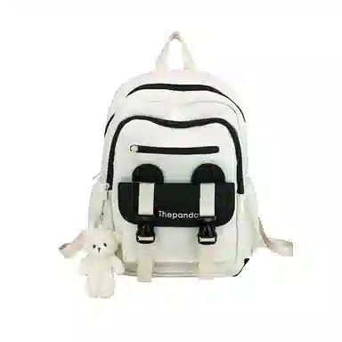 垣途者 日系简约书包韩版背包 尼龙 双肩包 常规 女款 白色/粉色/黑色/绿色/橘色