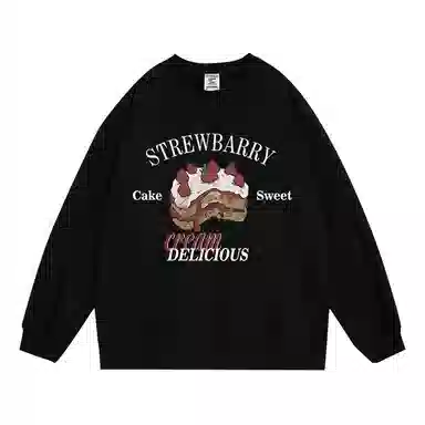 莫代尔 舒适亲肤卡通潮流休闲时尚印花圆领长袖可外穿打底衣 男女同款