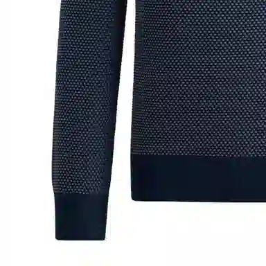 HUGO BOSS Cotton-Blend Sweater With Two-Tone Structure