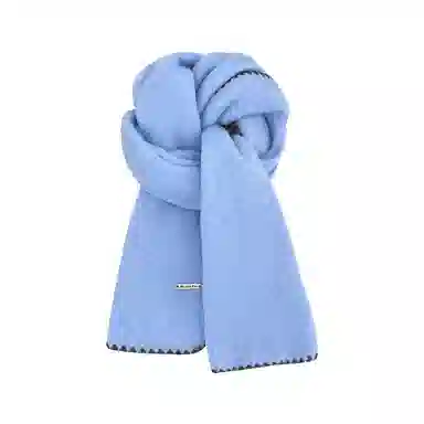 心水好物 羊毛混纺 韩系冬季氛围感锁边保暖防寒软糯亲肤 绒线围巾 男女同款情侣款