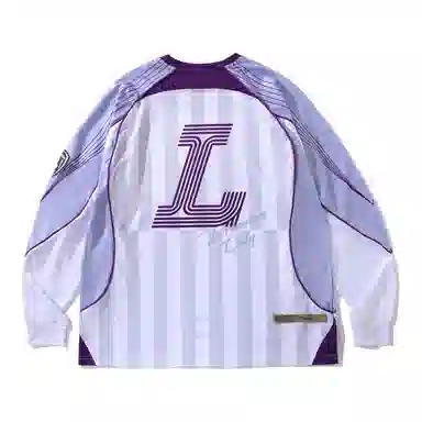 LUSHISI Football Crewneck Long Sleeve Tee