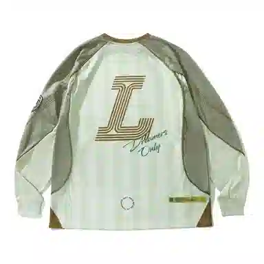 LUSHISI Football Crewneck Long Sleeve Tee