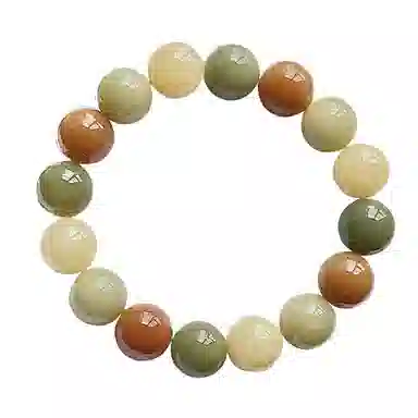 余笙情 招财进宝炭烧多宝绿飘花 原生态渐变绿 复古民族风高级感原生态佛珠盘玩 禅意 菩提根 手串 男女同款情侣款