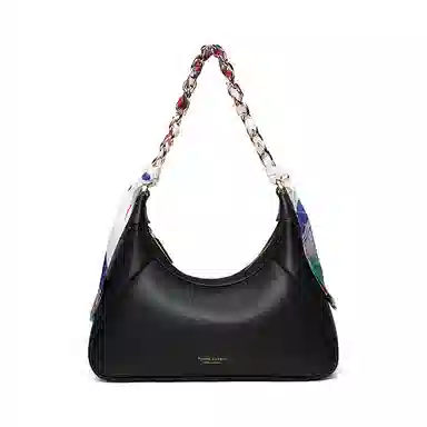 Pierre Cardin Retro Shoulder Bag Black/Light Brown