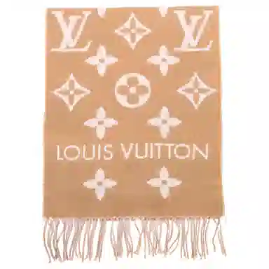 Louis Vuitton Monogram Tassel Scarf Brown
